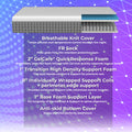 12 Inch Recharge Hybrid Cooling Hypergel Quick Response Foam And Coil Adult Mattress, King Size White Bedroom Memory Foam Foam Spring