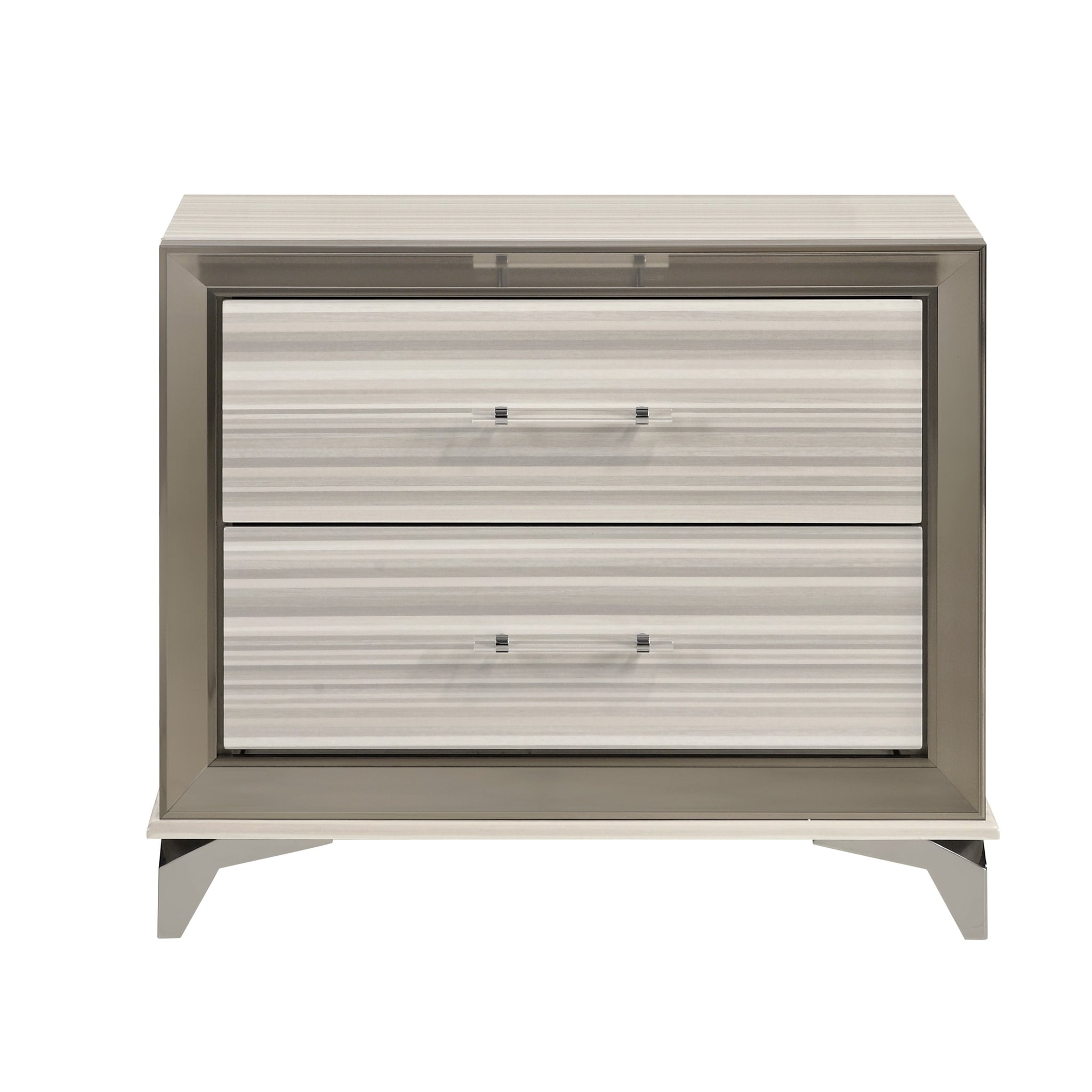 Star White Nightstand White Solid Wood Mdf