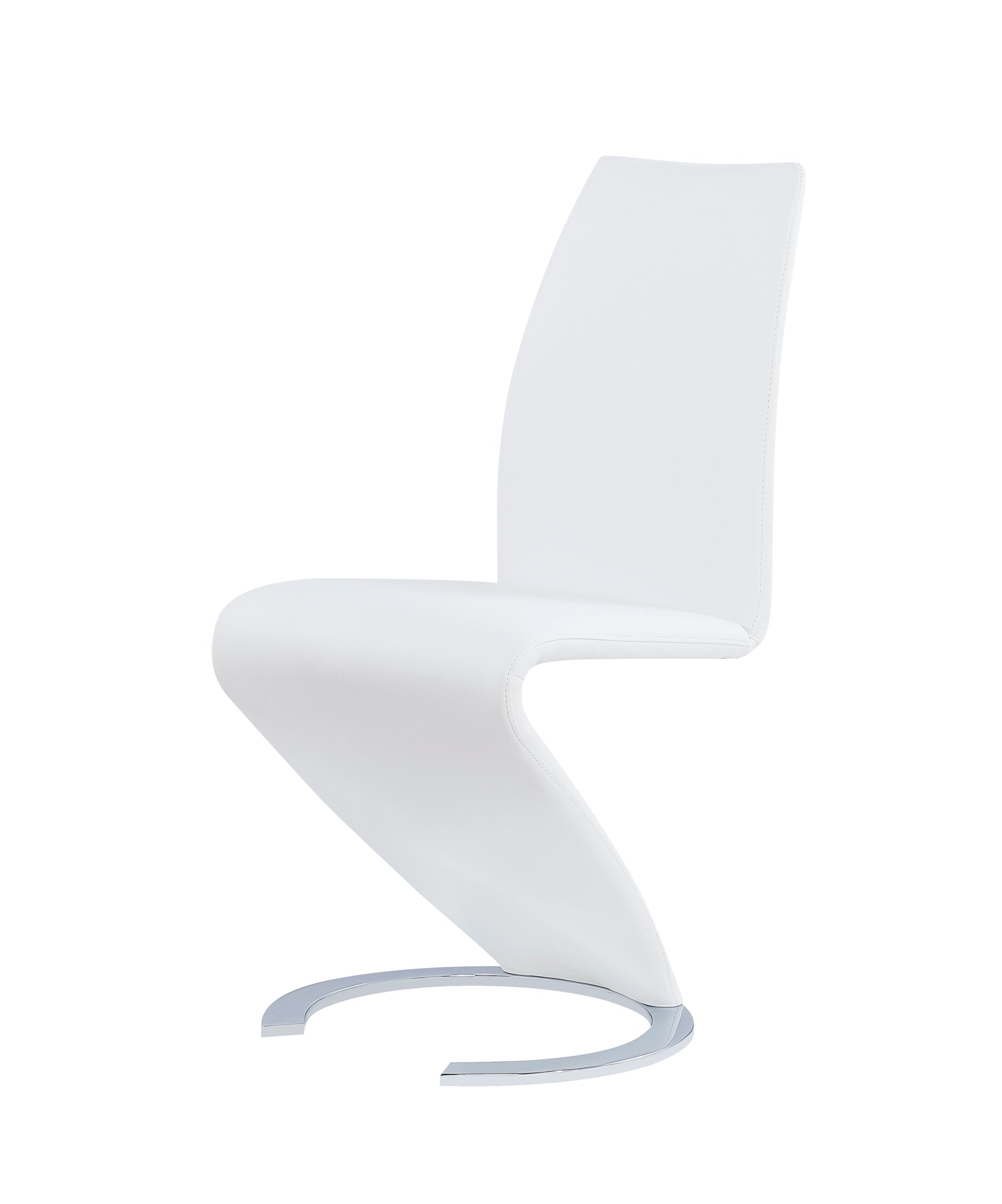 Marcus Horseshoe White Dining Chairs Kit Of 2 White Polyurethane