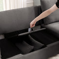 Modern U Shape Modular Sofa, 6 Seat Chenile Sectional Couch Set With 2 Pilows Lncluded, Freely Combinableindoor Funiture For Living Room,Apartment, Office, 3 Colors Dark Grey Chenille Metal Primary Living Space Medium Soft Loose Back Modern Poplar Foam