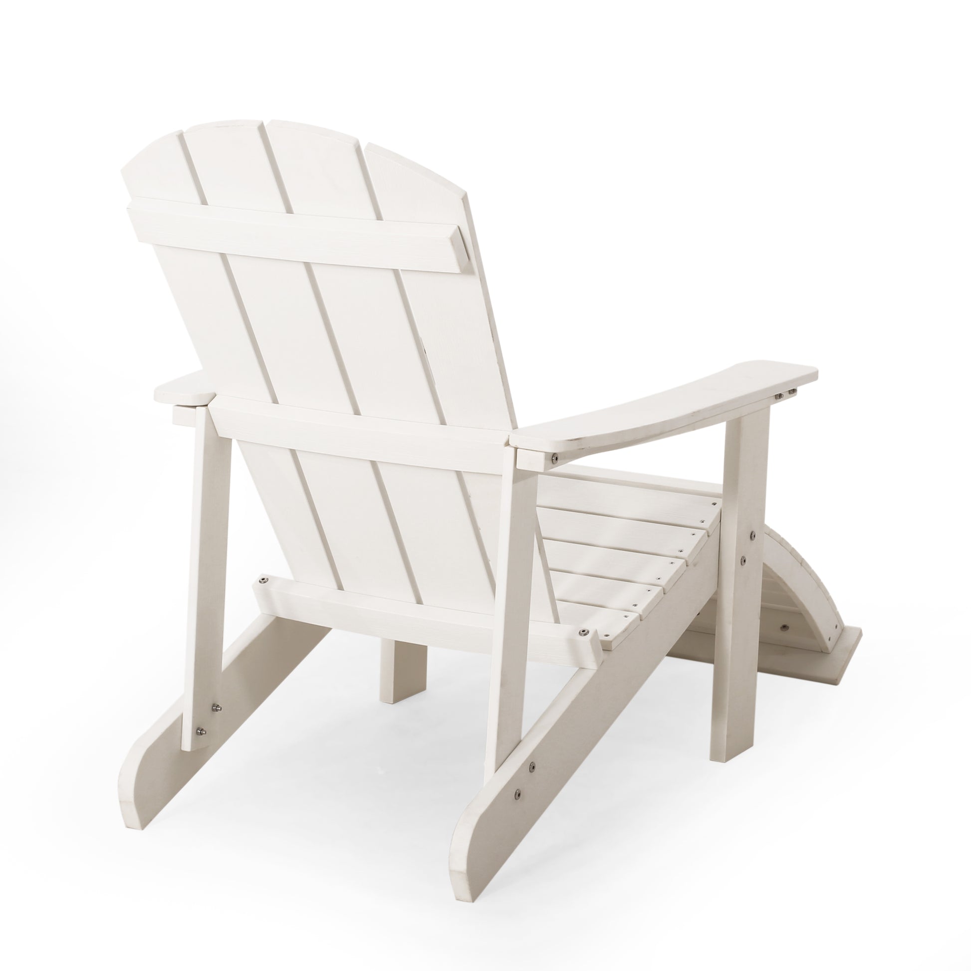 Hunter Adirondack Chair With Hideaway Ottoman White Wood