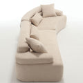 Unique Modeling Design,Upholstered Indoor Furniture,Foam Filled Sleeper Sofa Bed For Living Room,Bedroom,3 Colors Khaki Primary Living Space Modern Foam Polyester 4 Seat