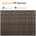 2 Piece Outdoor Patio Armless Sofa Pe Rattan Water Resistance Blue Blue Pe Rattan Iron