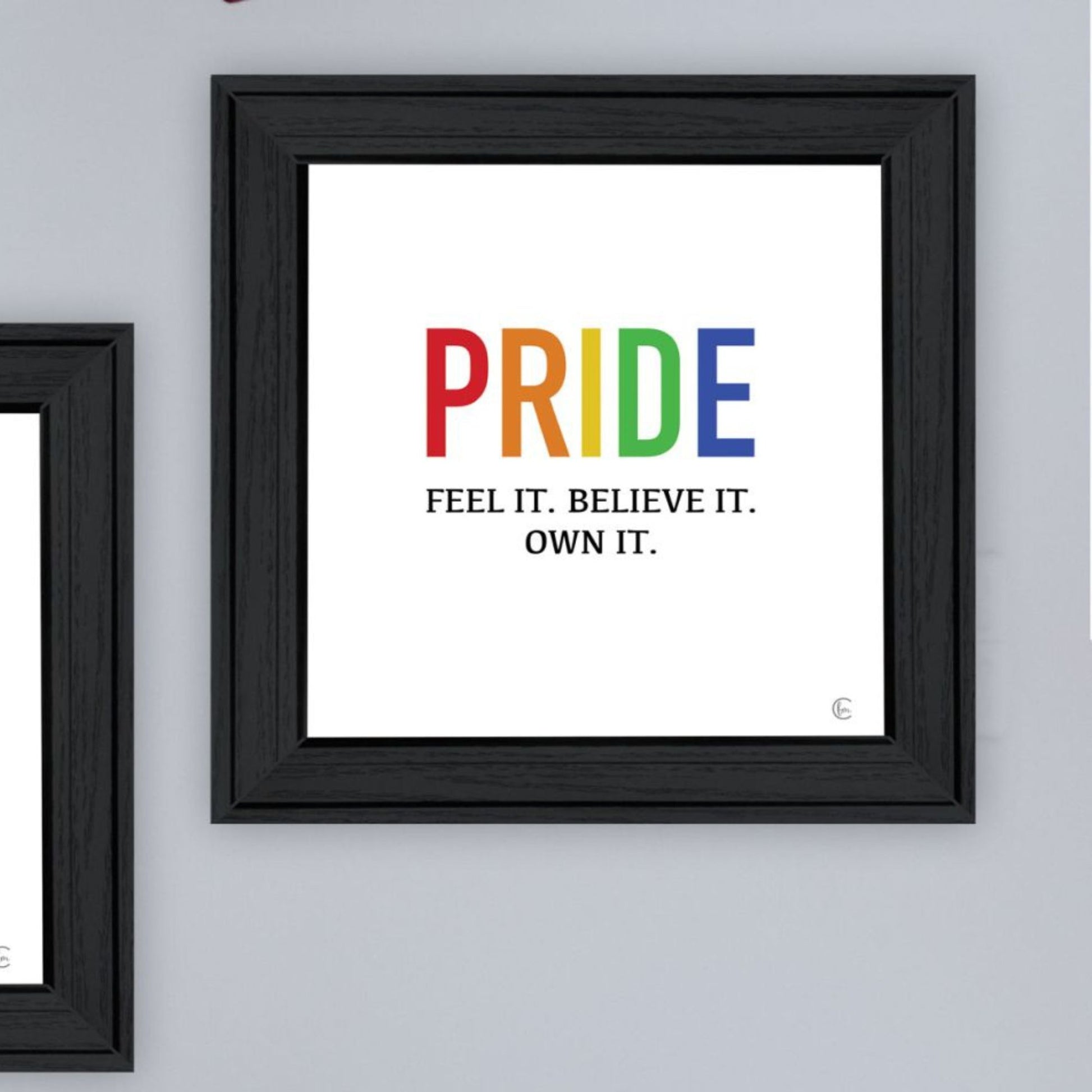 "Pride & Proud Of Yourself And Others " Framed Wall Art For Living Room, Wall Art Print For Home Decor, Bedroom Wall Art By Fearfully Made Creations Multicolor Wood Paper