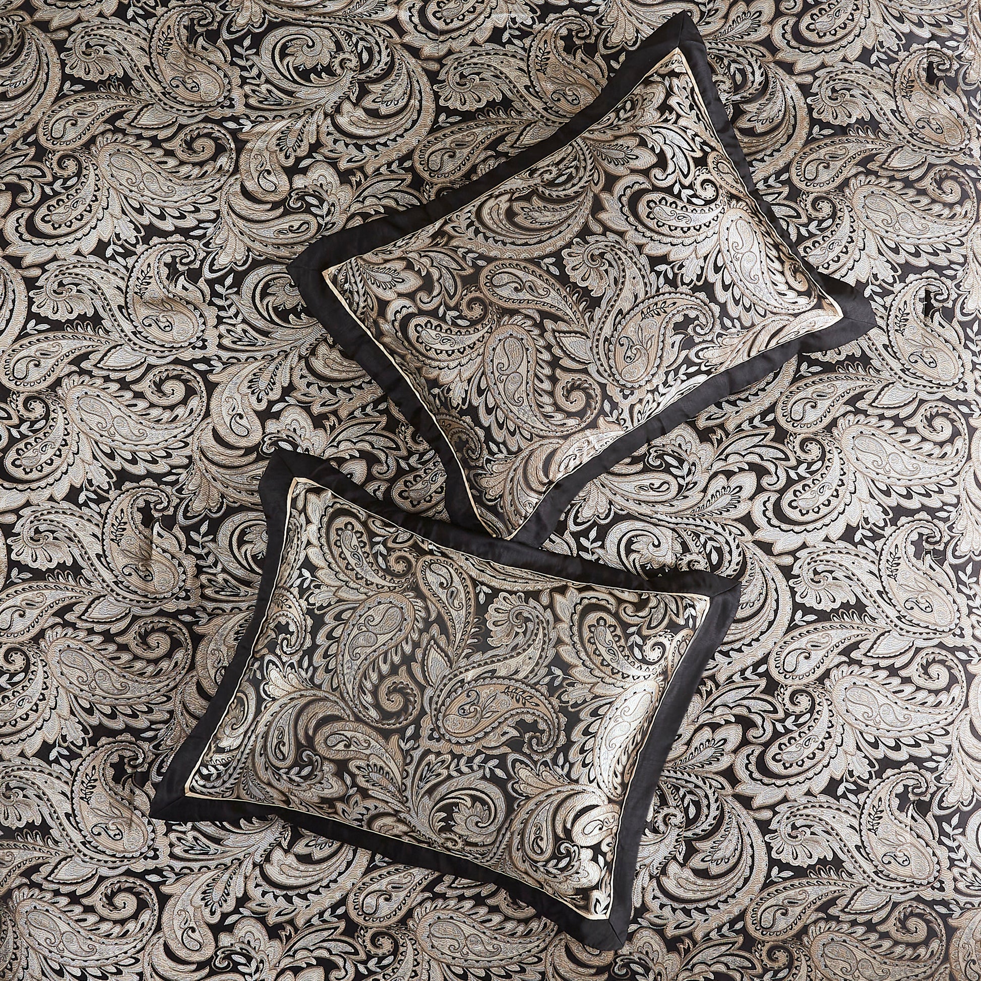 12 Piece Comforter Set With Cotton Bed Sheets Black Full Full Black Cotton