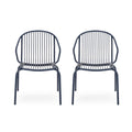Boston Chair Navy Blue Iron