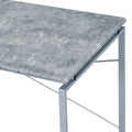 Jurgen Faux Concrete & Silver Finish Writing Desk Gray,Silver Metal,Synthetic Wood