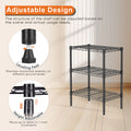 Storage Shelving Unit, Adjustable Metal Wire Racks Heavy Duty Standing Shelf Organizer For Kitchen, Closet, Pantry, Garage, Bathroom, Laundry,3 Tier Black Iron