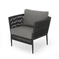 Hanford Club Chair Grey Woven Rope