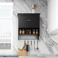 Bathroom Cabinet Black Particle Board