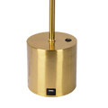 Ethereal Modern Small Brass Metal Table Lamp, Desk Lamp Fixture With White Glass Globe Shade Gold,White Table&Floor Lamps Brass,Glass,Metal