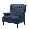 One And Half Seater Recliner Navy Blue Fabric