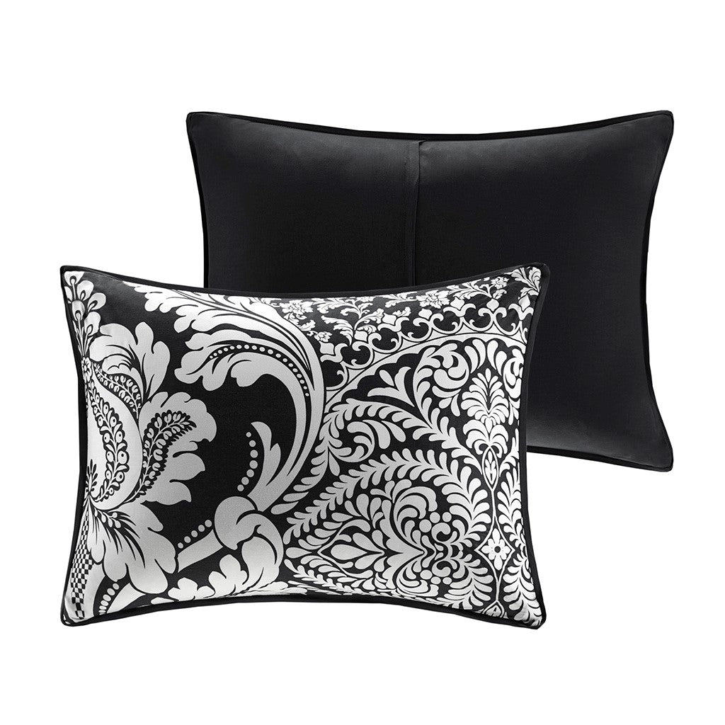 6 Piece Printed Duvet Cover Set Queen Multicolor Polyester