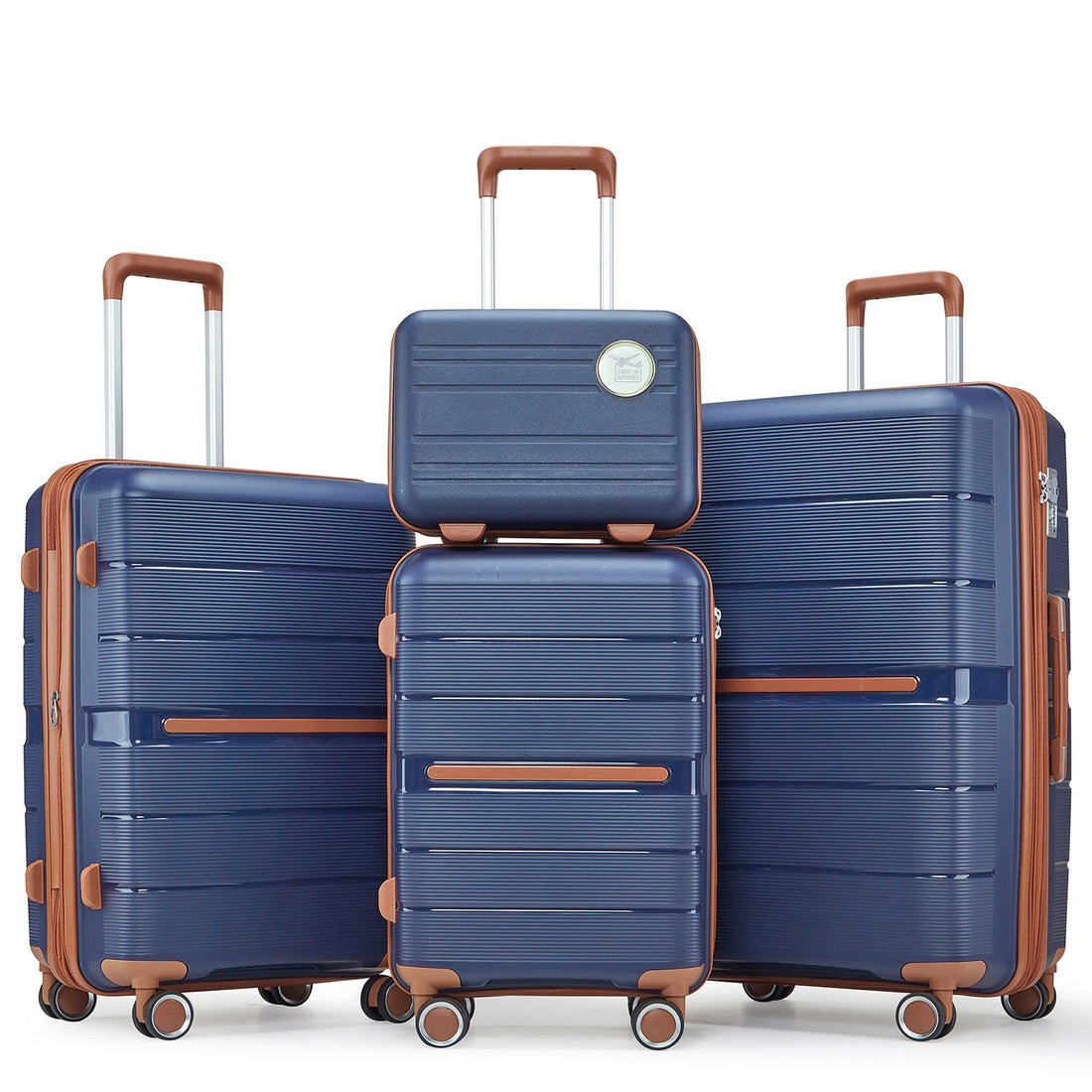 Luggage Sets 4 Piece 14 20 24 28 Pp Lightweight & Durable Expandable Suitcase Blue Polypropylene