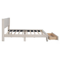 Full Size Storage Bed Velvet Upholstered Platform Bed With A Big Drawer Beige Old Sku:Wf296850Aaa Full Beige Velvet