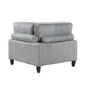 Living Room Furniture Corner Chair Gray Corduroy Upholstery 1Pc Corner Wedge Soft Cushion Solid Wood Legs Gray Primary Living Space Contemporary,Modern Plywood,Solid Wood