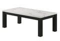 White Black 3 Piece Living Room Table Set Faux Marble Table Top Cocktail Table And Two Matching End Tables Wooden Furniture Black,White Primary Living Space Contemporary,Modern Wood