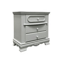 Grey 3 Drawer Nightstand Grey 3 Drawers Bedroom Rectangle Felt Lined Drawers Solid Wood Mdf