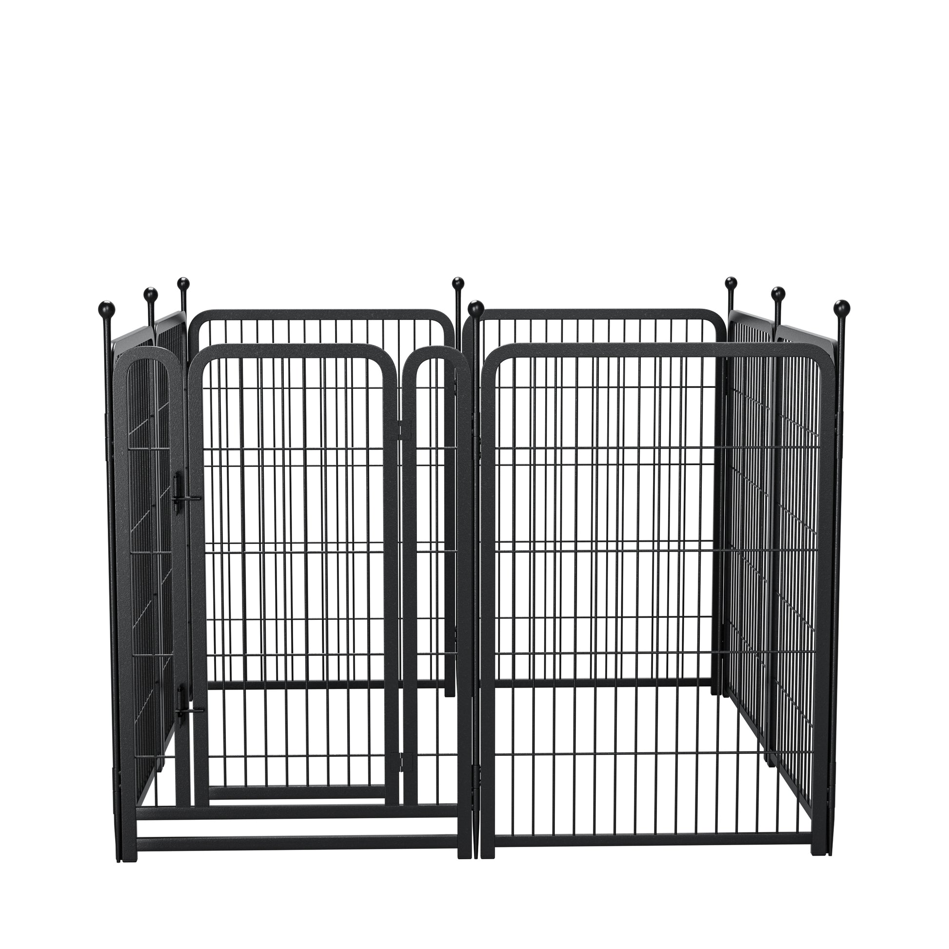 Dog Playpen 8 Panels 40" Height Heavy Duty Dog Fence Puppy Pen For Large Medium Small Dogs Indoor Outdoor Foldable Pet Exercise Pen Black Iron