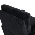 Jiada Upholstered Swivel Glider.Flannel Fabric.Rocking Chair For Nursery In Black.Modern Style One Left Bag Black Foam Corduroy