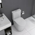 Small Compact One Piece Toilet Dual Flush,23 Inch Short Depth For Tiny Bathroom,White White Bathroom Modern Porcelain