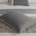 5 Piece Textured Jacquard Stripe Comforter Set With Throw Pillows Full Queen Multicolor Polyester