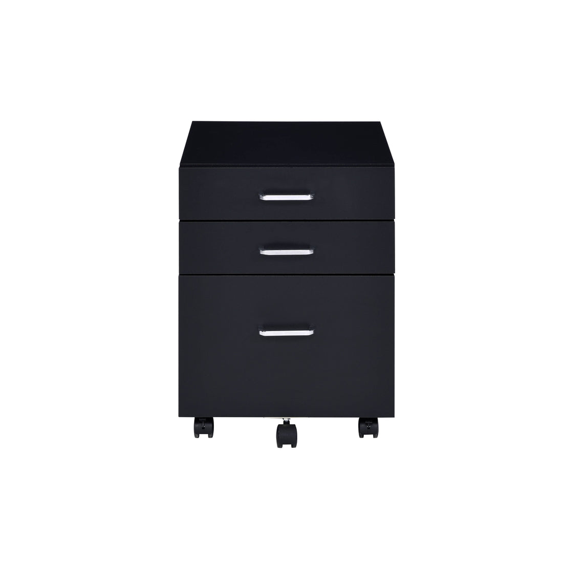 Tennos Black & Chrome Finish Cabinet Black Metal,Synthetic Wood