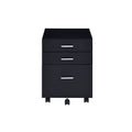 Tennos Black & Chrome Finish Cabinet Black Metal,Synthetic Wood