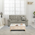 Apartment Beautiful Seat Love, 2 Seat, Grey Faux Leather Grey Pu 2 Seat