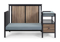 Connelly 4 In 1 Crib And Changer Combo Black Vintage Walnut Black Brown Wood