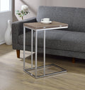 Danson Weathered Oak & Chrome Finish Accent Table Oak Wood Synthetic Wood