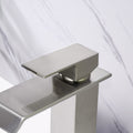 Waterfall Spout Bathroom Faucet,Single Handle Bathroom Vanity Sink Faucet Brushed Nickel Stainless Steel