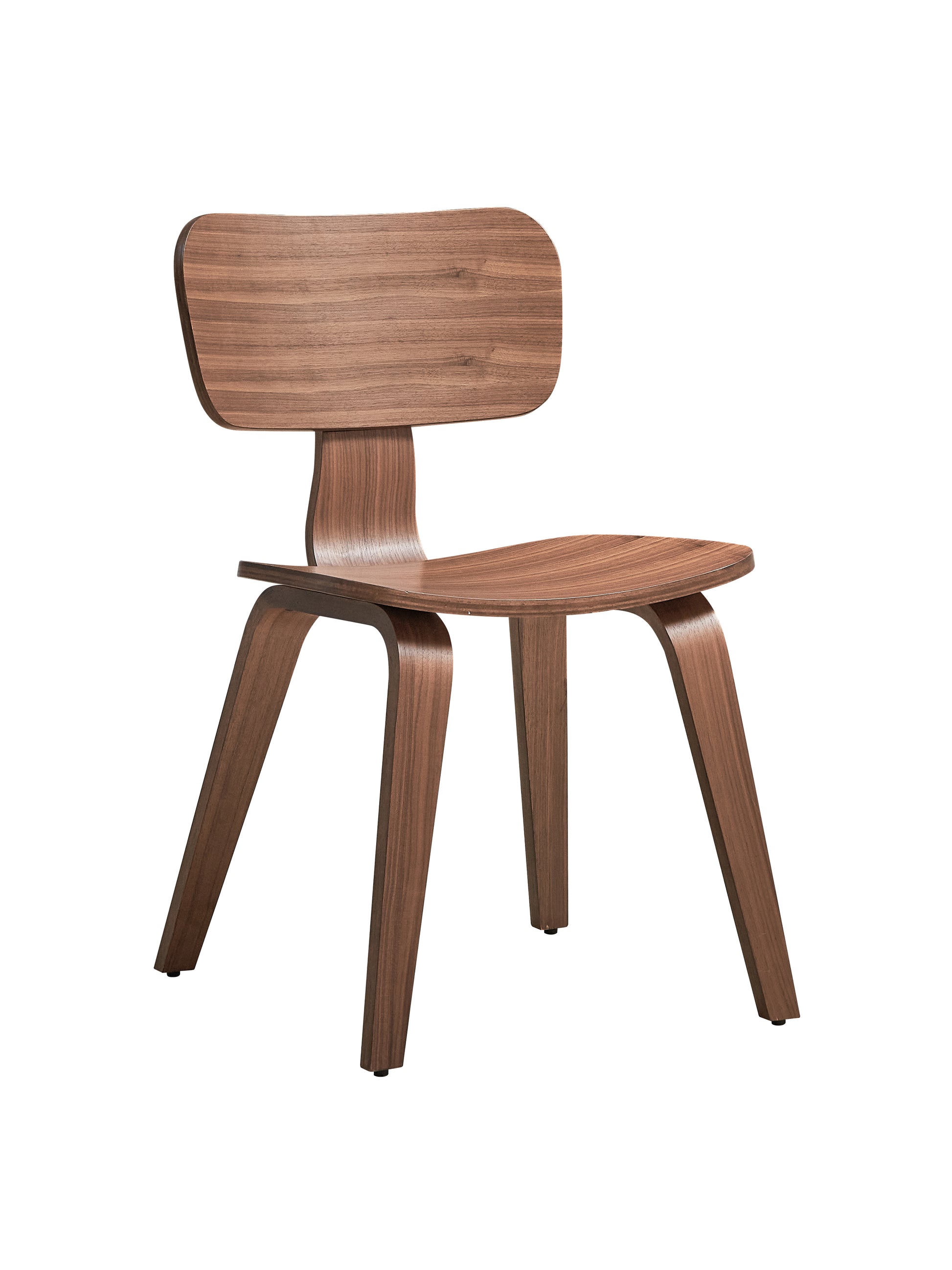 Casson Walnut Finish Side Chair Set Of 2 Walnut Synthetic Wood