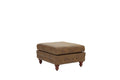 1Pc Cocktail Ottoman Dark Coffee Tufted Wooden Legs Living Room Furniture Dark Coffee Faux Leather Wood Primary Living Space Solid Contemporary,Luxury,Traditional Rubberwood Rectangle Nailhead Trim