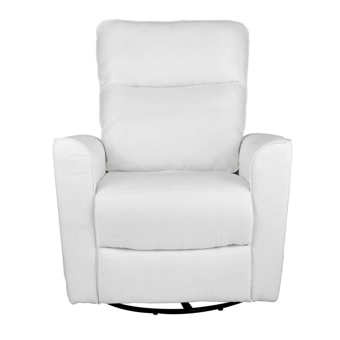 Soho Swivel Glider In White White Fabric