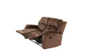 Motion Loveseat 1Pc Living Room Furniture Chocolate Padded Suede Plush Cushion Couch Metal Reclining Chocolate Suede Metal Primary Living Space Cushion Back Contemporary,Modern Pillow Top Arms Suede 2 Seat