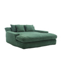 Coolmore Seersucker 2 Seater Lazy Sofa With 5 Back Pillows,Comfy Sofa Deep Seat Couch For Living Room,Club Emerald Emerald Chenille 2 Seat