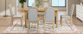 7 Piece Farmhouse Dining Set Classic Rustic Table And 6 High Back Design Chairs For Dining Room, Kitchen Natural Wood Wash Natural Wood Wash Solid Wood Mdf