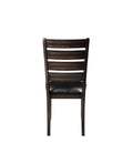 Urbana Black Synthetic Leather & Espresso Finish Side Chair Set Of 2 Black,Espresso Faux Leather,Synthetic Wood
