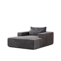 75 Inch Corduroy Sponge Sofa Lounge Chair,No Assembly Required,Fluffy Modern Sleeper Chair For Indoor Living Room Bedroom Grey Foam Corduroy 1 Seat