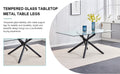 Large Modern Minimalist Rectangular Glass Dining Table For 6 8 With 0.39