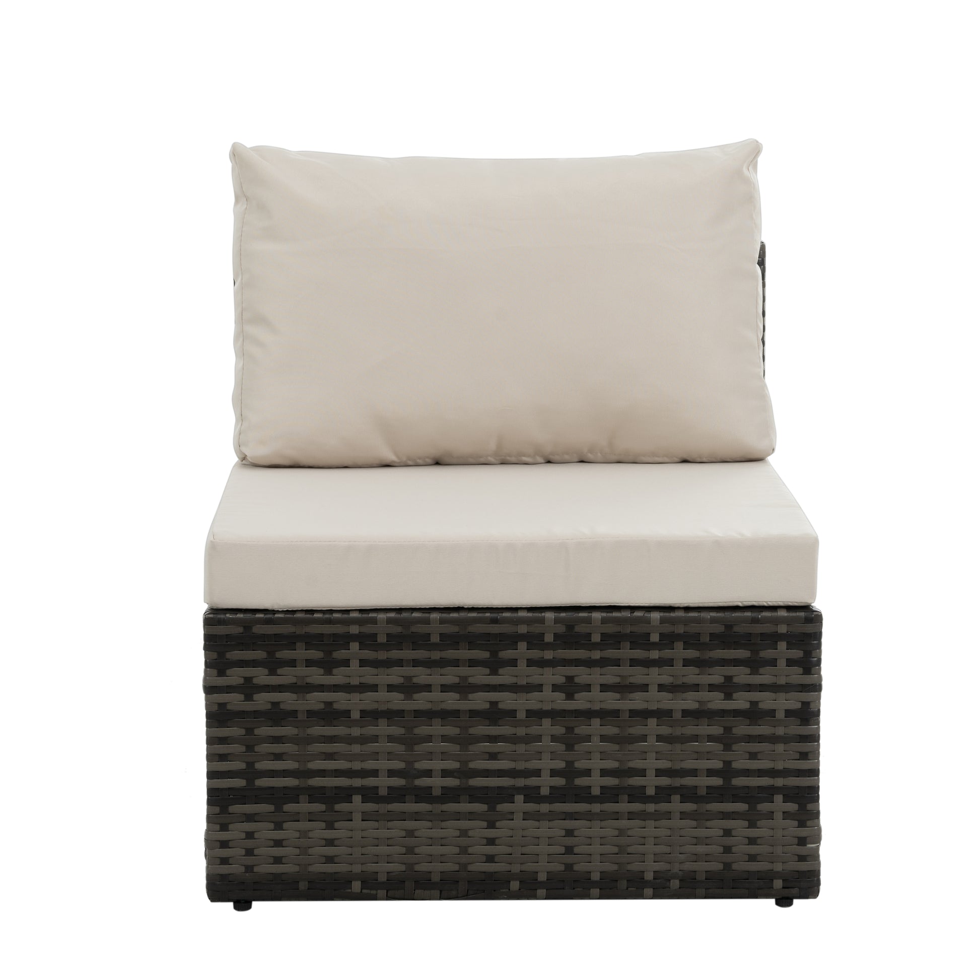 Patio Furniture, Outdoor Furniture, Seasonal Pe Wicker Furniture, 6 Set Wicker Furniture With Tempered Glass Coffee Table Dark Gray Seats 4 Pe Rattan Iron Waterproof Fabric