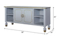 Pearl Grey 2 Door Tv Stand With 2 Shelf Grey Primary Living Space 65 Inches 60 69 Inches 65 Inches Solid Wood Mdf