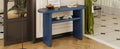 Elegant Minimalist Console Table With Rounded Edges And Sturdy Shelf Design For Entryway, Living Room Navy Navy Solid Wood Mdf