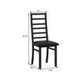 Metal Dining Chairs Set Of 2, Steel Legs And Pu Leather Seats, High Back Armless Dining Chairs, For Kitchen, Living Room, Black Black Steel
