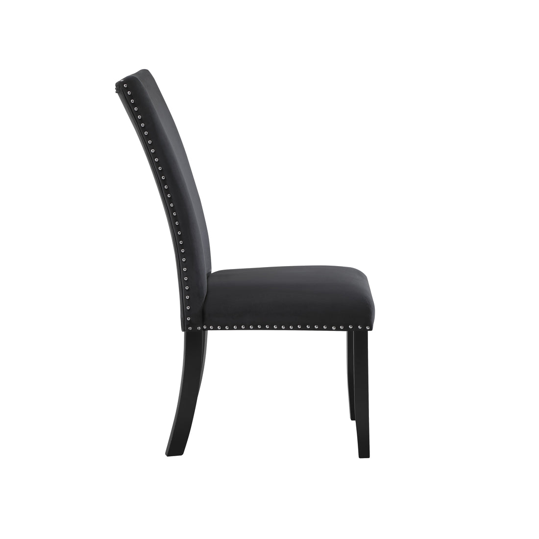 Jhoanna Black Dining Chairs Kit Of 2 Black Rubber Wood