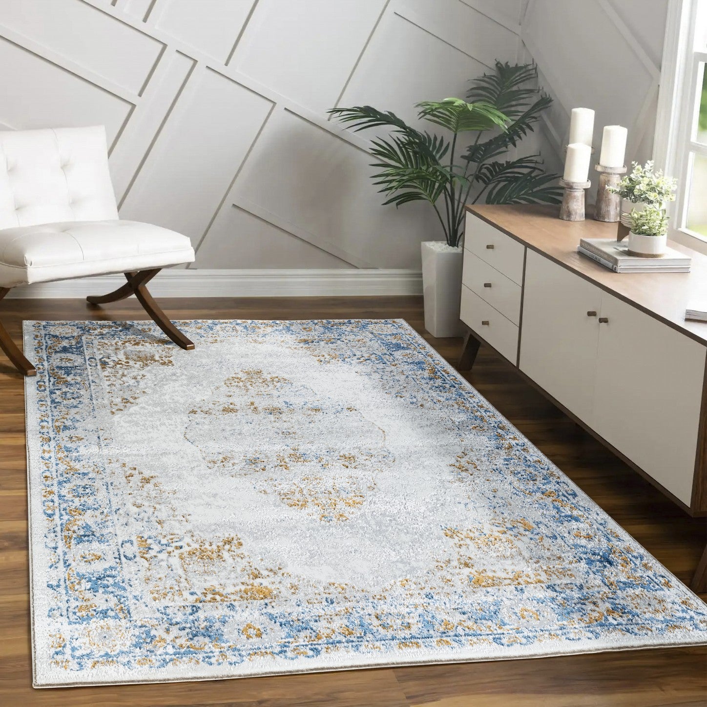 Legacy Gc Cam8004 Multi 5 Ft. 3 In. X 7 Ft. Area Rug White Polyester