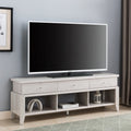 Elegant White Oak Tv Stand With Three Drawers And Three Shelves For Organizing Your Entertainment Center White Oak 60 69 Inches Mdf