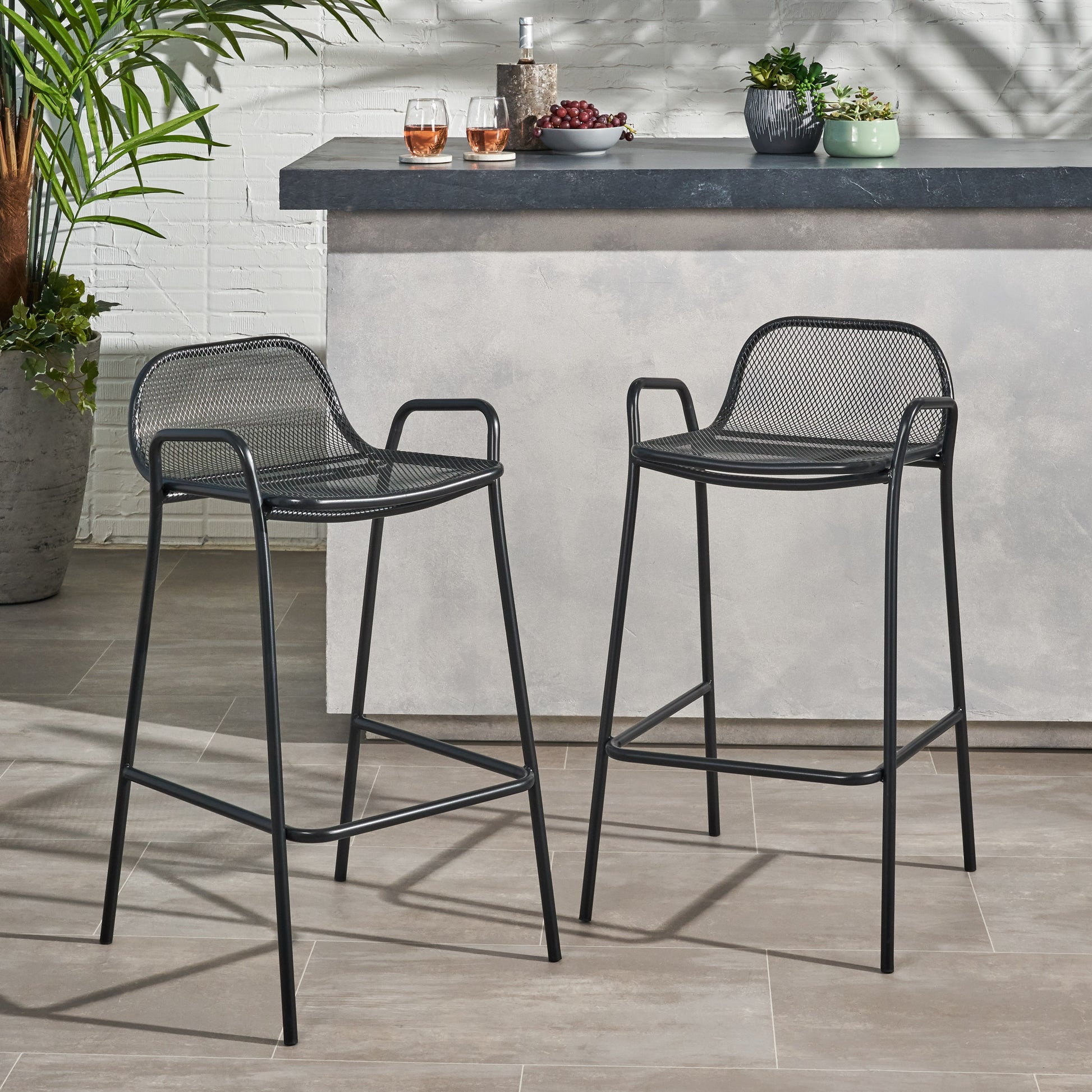 Baltimore Barstool Matte Black Iron