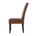 Pertica Kd Dining Chair Light Brown Pu Leather